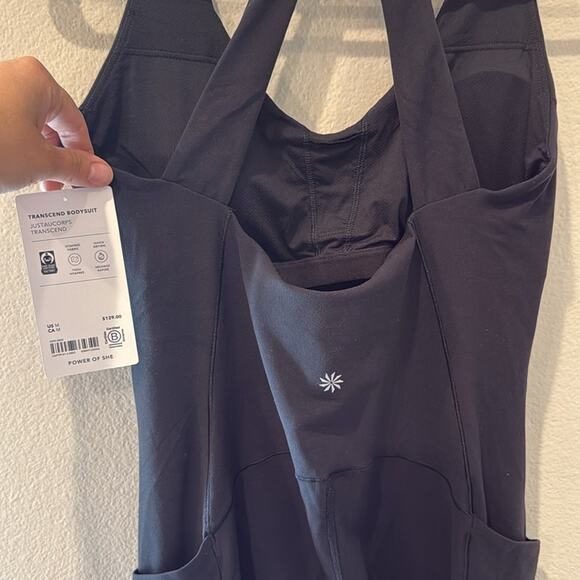 Athleta Transcend Black Sleeveless 7/8 Jumpsuit NWT Women’s Medium M - Picture 5 of 9